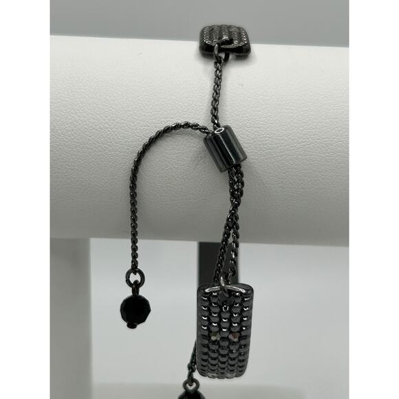 Marked NRQ Gun Metal Bolo Bracelet - Picture 8 of 8